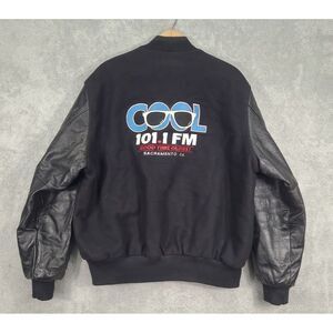 VTG Holloway Letterman Jacket COOL 101.1 FM Good Time Oldies Sacramento Ca Sz XL